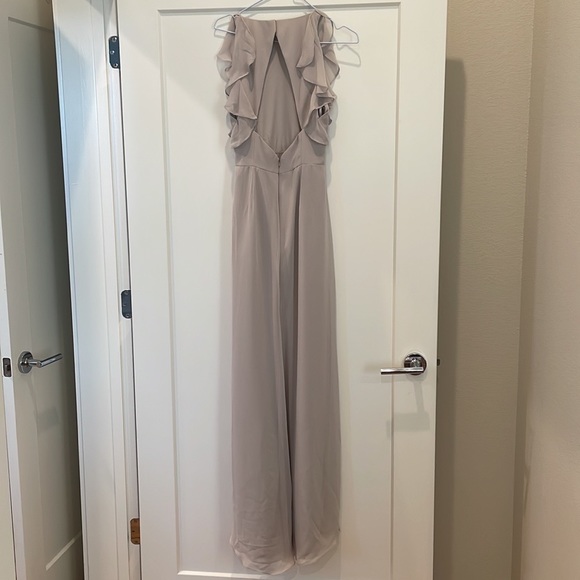 Studio Design women’s size 6 oyster (neutral colored) maxi bridesmaid dress - Picture 4 of 6